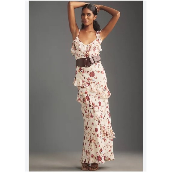LET ME BE SLEEVELESS RUFFLE MAXI DRESS - Picture 1 of 10